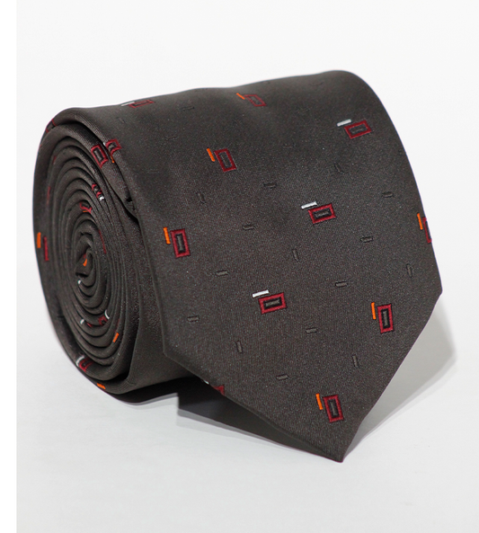 Luxury Dark Brown Silk Tie