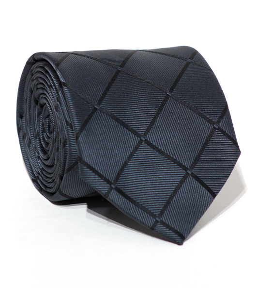 Luxury Dark Gray Silk Tie