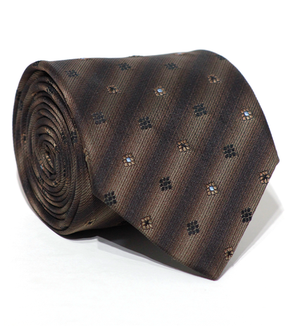 Luxury Mixed Brown Silk Tie