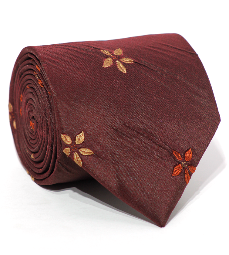 Luxury Burgundy Silk Tie