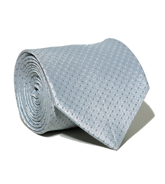 Luxury Silver Silk Tie