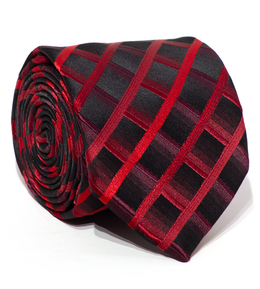 Luxury Red/Black Silk Tie