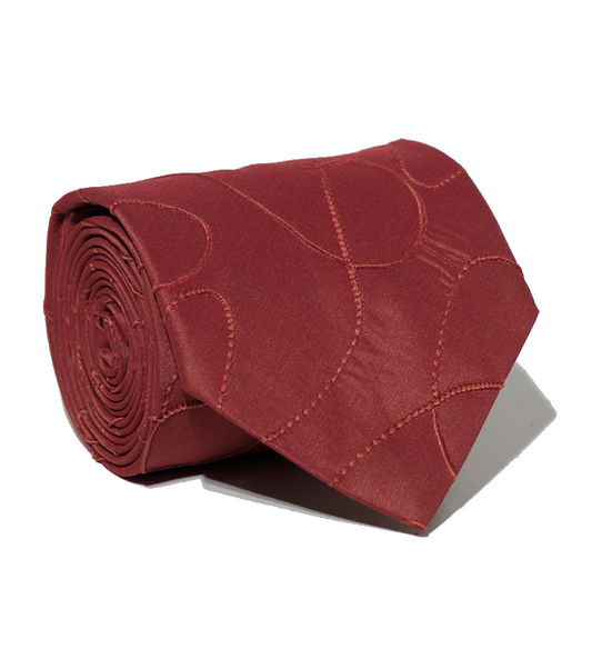 Luxury Dark Red Silk Tie