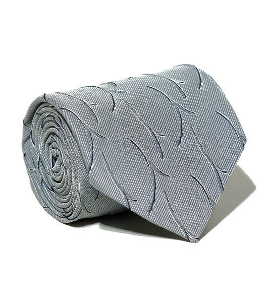 Luxury Silver Silk Tie