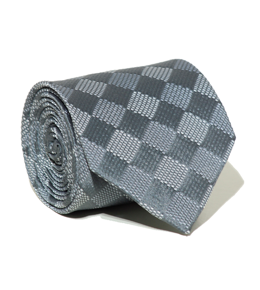 Luxury Mixed Silver Silk Tie