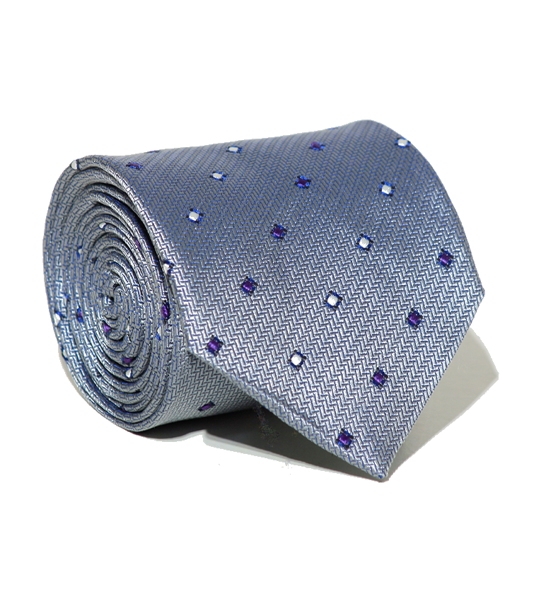 Luxury Silver Silk Tie
