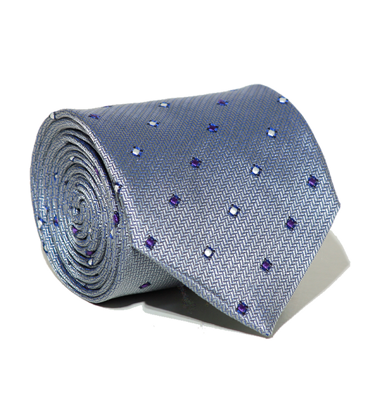 Luxury Silver Silk Tie