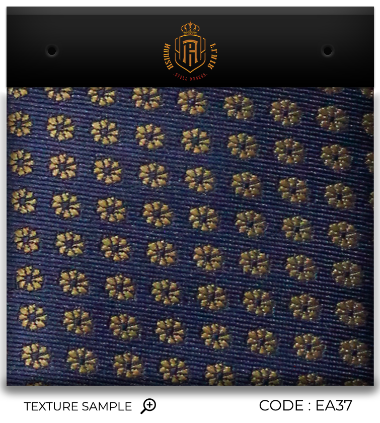 Luxury Navy Blue/Gold Jacquard Tie