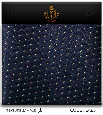 Luxury Navy Blue/Off White Jacquard Tie