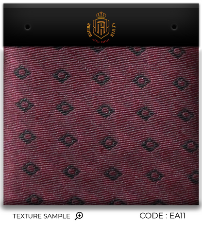 Luxury Brgundy/Black Square Jacquard Tie