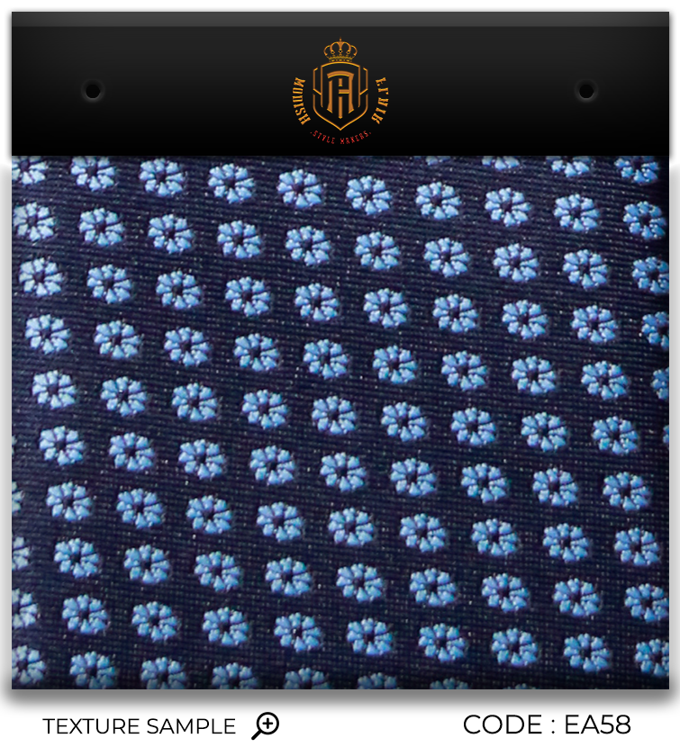 Luxury Navy Blue/Light Blue Jacquard Tie