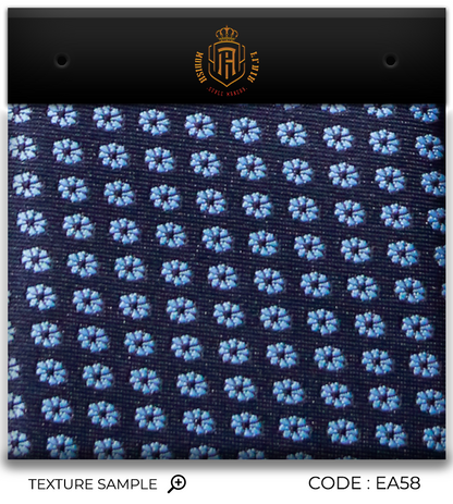 Luxury Navy Blue/Light Blue Jacquard Tie