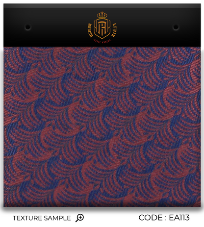 Cravate Jacquard Luxe Bordeaux~Bleu