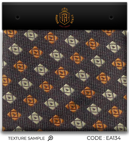 Luxury Brown/Orange/Beige Jacquard Tie