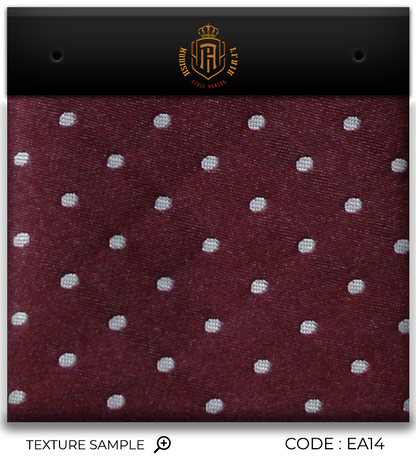 Luxury Maroon/White Dots Jacquard Tie