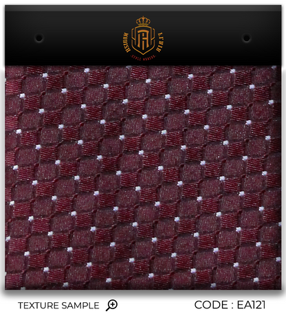 Luxury Burgundy/White Dots Jacquard Tie