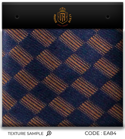 Luxury Navy Blue/Bronze Jacquard Tie