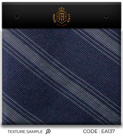 Luxury Navy Blue/Gray Jacquard Tie