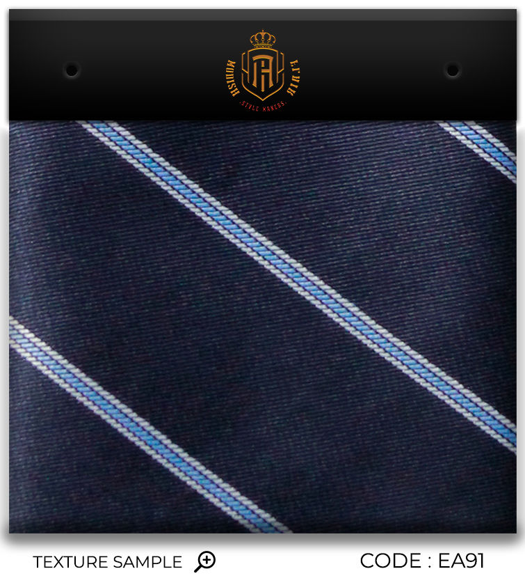 Luxury Navy Blue/Light Blue Jacquard Tie