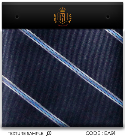 Luxury Navy Blue/Light Blue Jacquard Tie