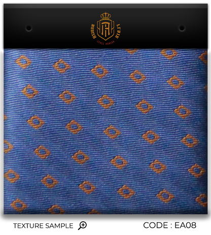 Luxury Blue/Orange Jacquard Tie