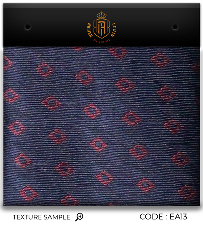 Luxury Navy Blue/Red Jacquard Tie
