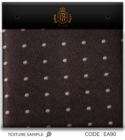 Luxury Dark Brown/Beige Dots Jacquard Tie