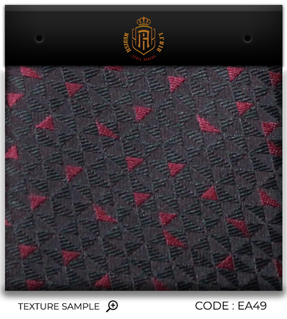 Cravate Jacquard Luxe Noir~Rouge