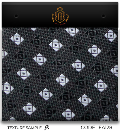 Luxury Black/White Jacquard Tie