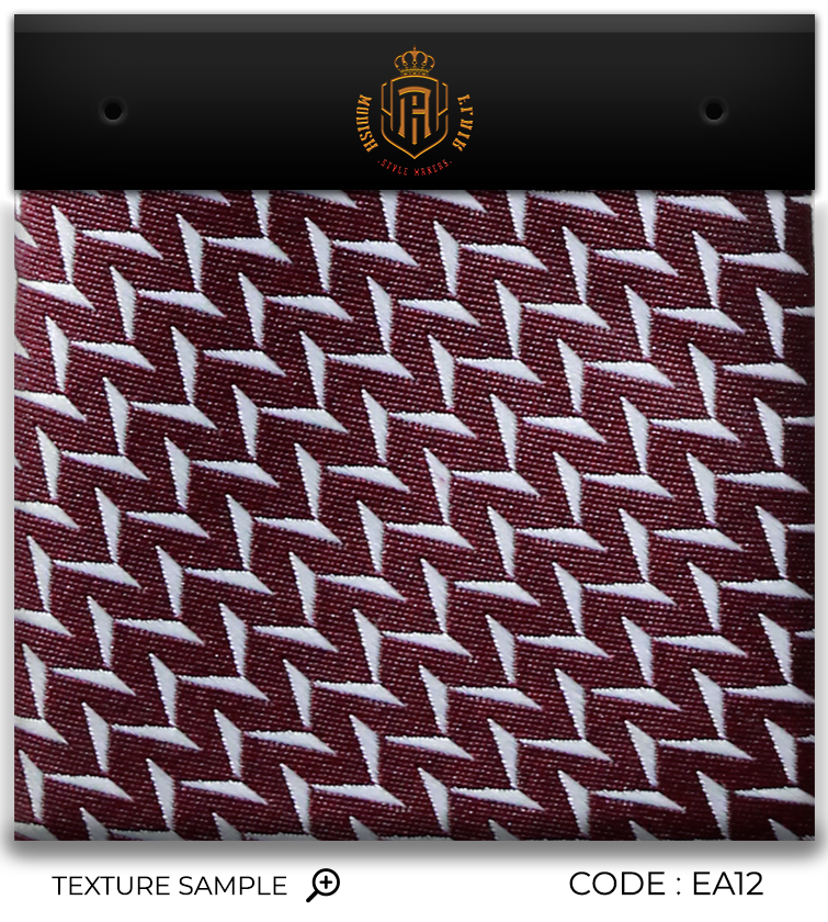 Luxury Maroon~White Jacquard Tie