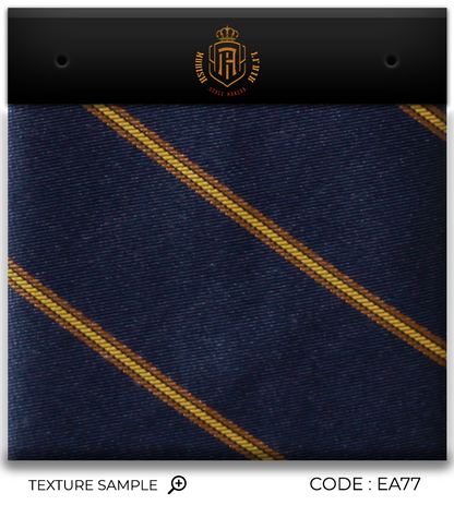 Luxury Navy Blue/Gold Jacquard Tie