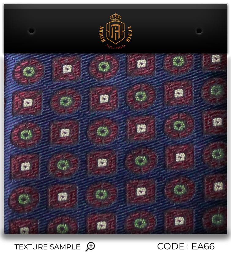 Luxury Navy Blue/Red Jacquard Tie
