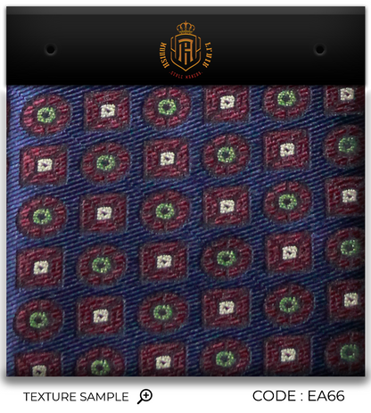 Luxury Navy Blue/Red Jacquard Tie