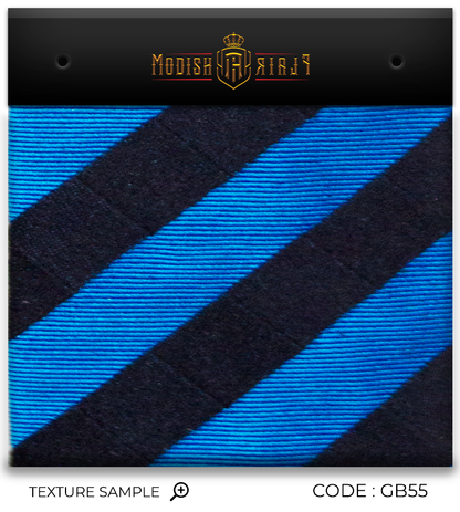 Luxury Stripe Blue/Black Jacquard Tie