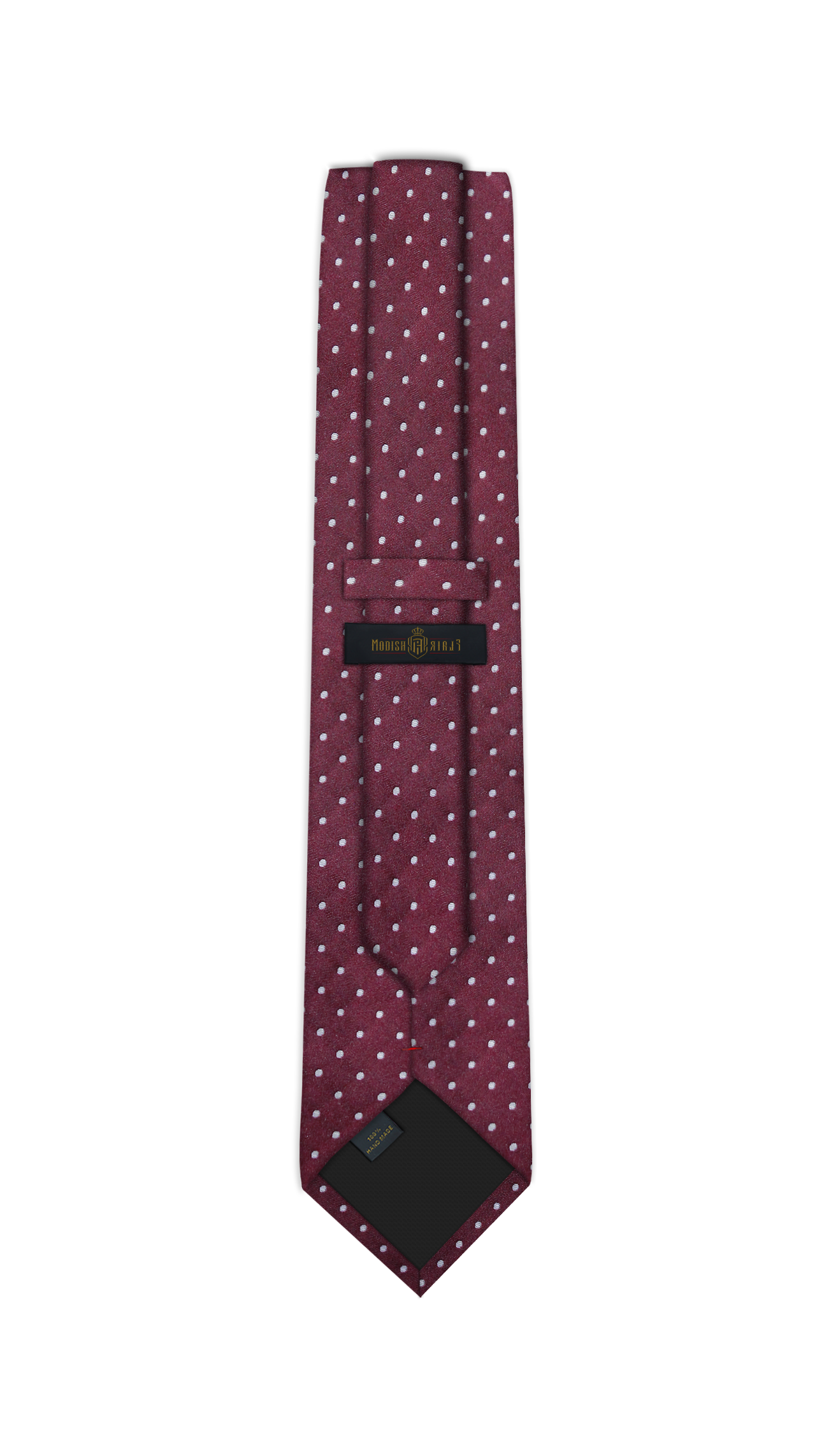 Luxury Maroon/White Dots Jacquard Tie