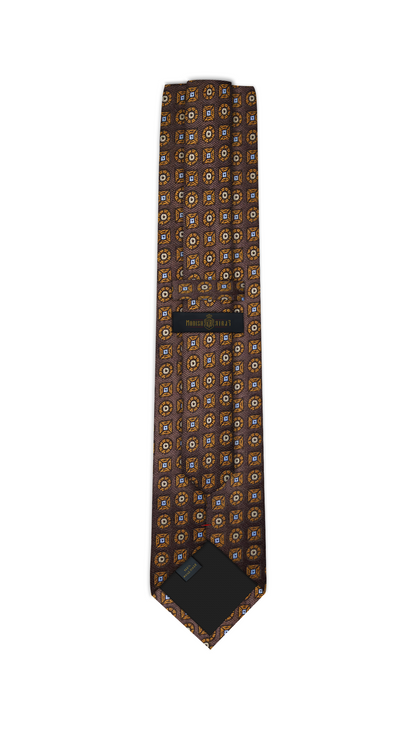 Luxury Burgundy/Bronze Jacquard Tie