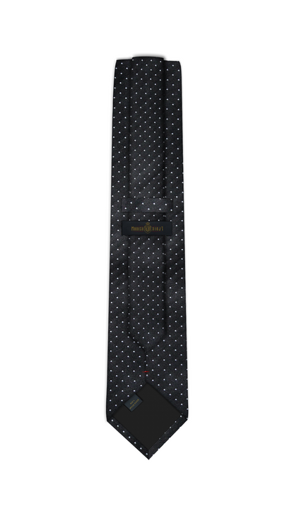 Luxury Black/White Dots Jacquard Tie