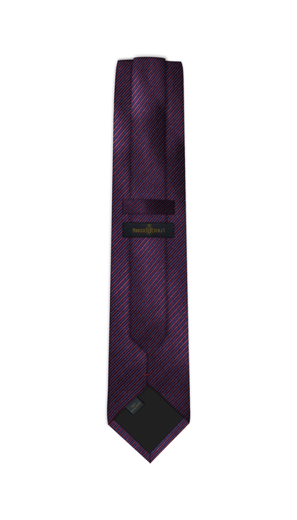 Luxury Burgundy~Blue Jacquard Tie