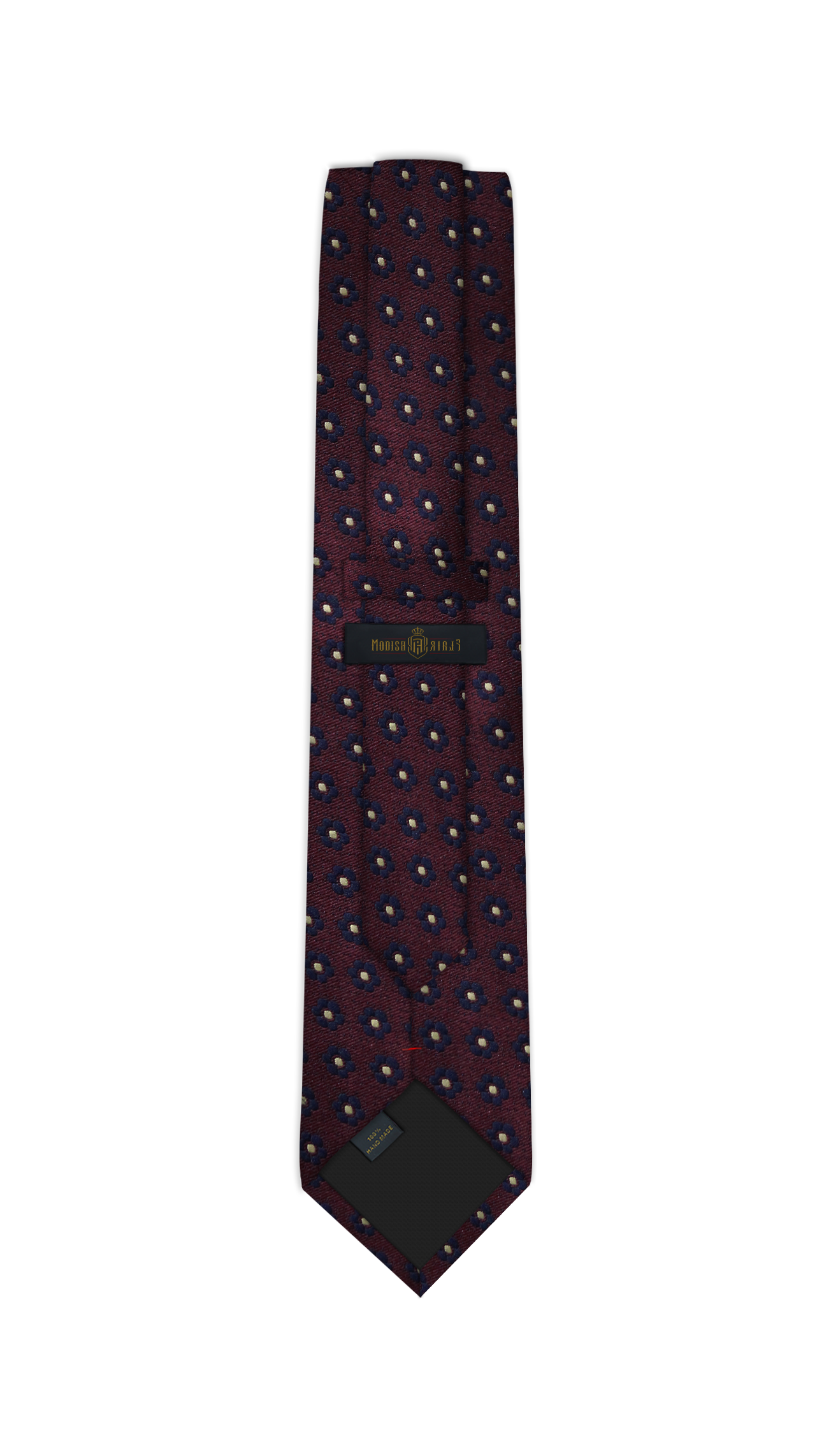 Luxury Burgundy/Blue Jacquard Tie