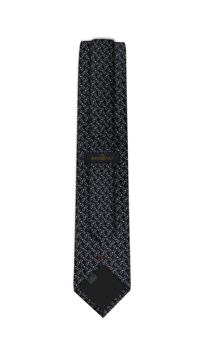 Luxury Black~White Jacquard Tie