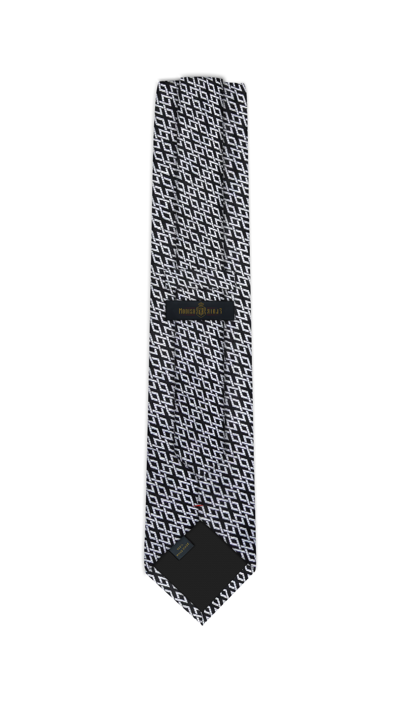 Luxury Black~White Jacquard Tie