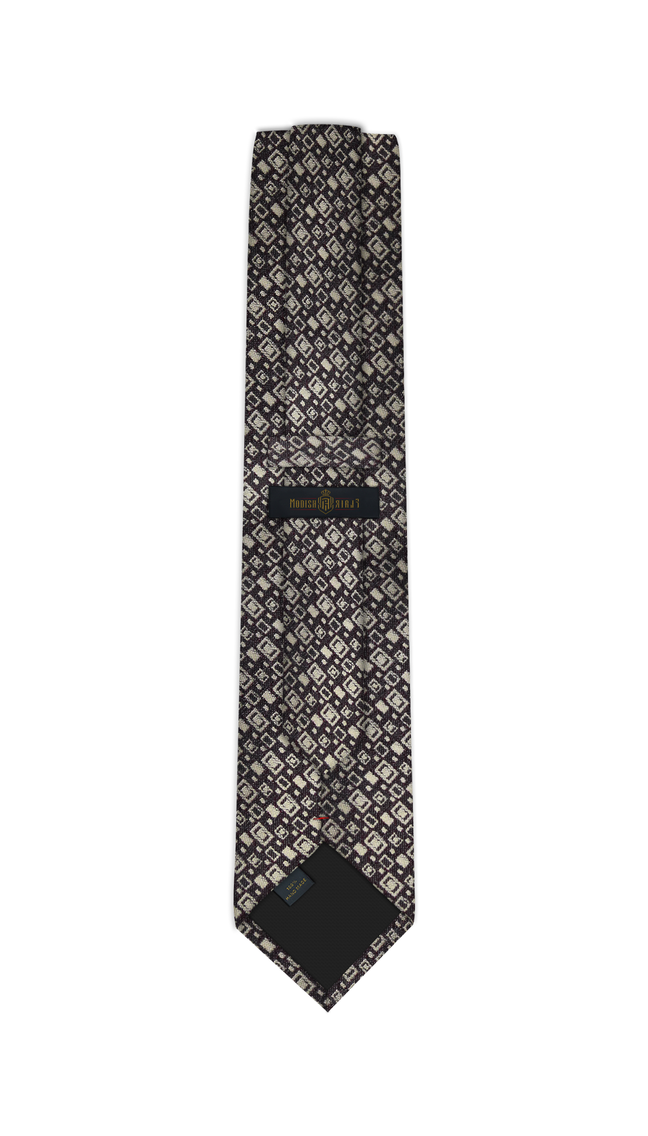 Luxury Brown~Beige Jacquard Tie