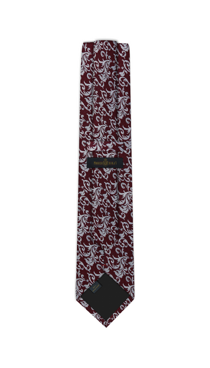 Luxury Red~White Jacquard Tie