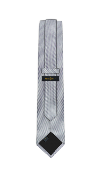 Luxury Silver Jacquard Tie