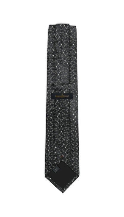 Luxury Black~Gold Jacquard Tie