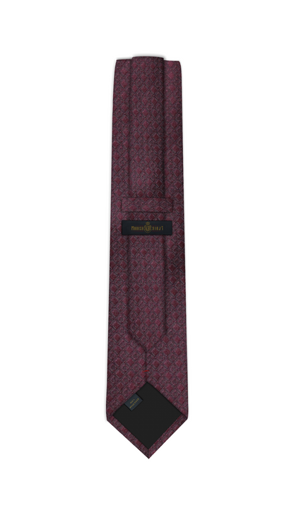 Luxury Maroon Jacquard Tie