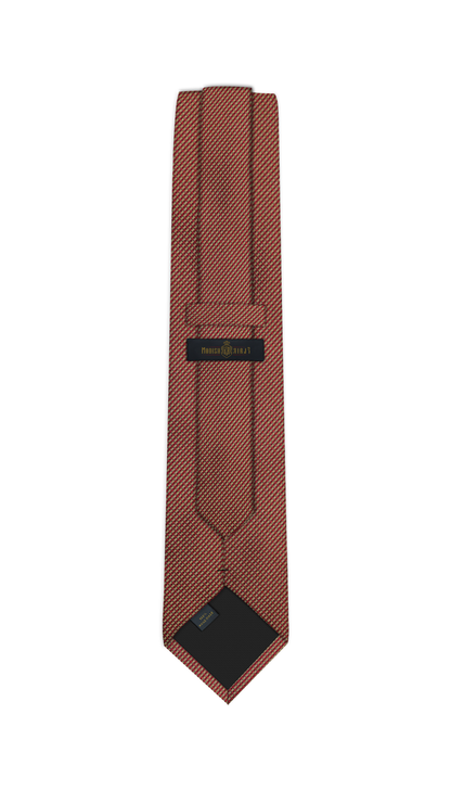 luxury Bronze/Red Jacquard Tie