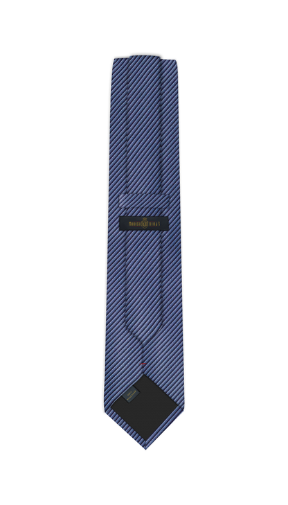 Cravate jacquard bleu marine de luxe