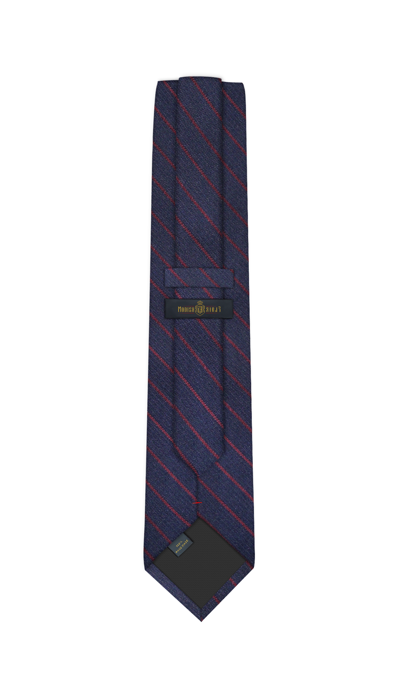 Luxury Navy Blue/Red Jacquard Tie