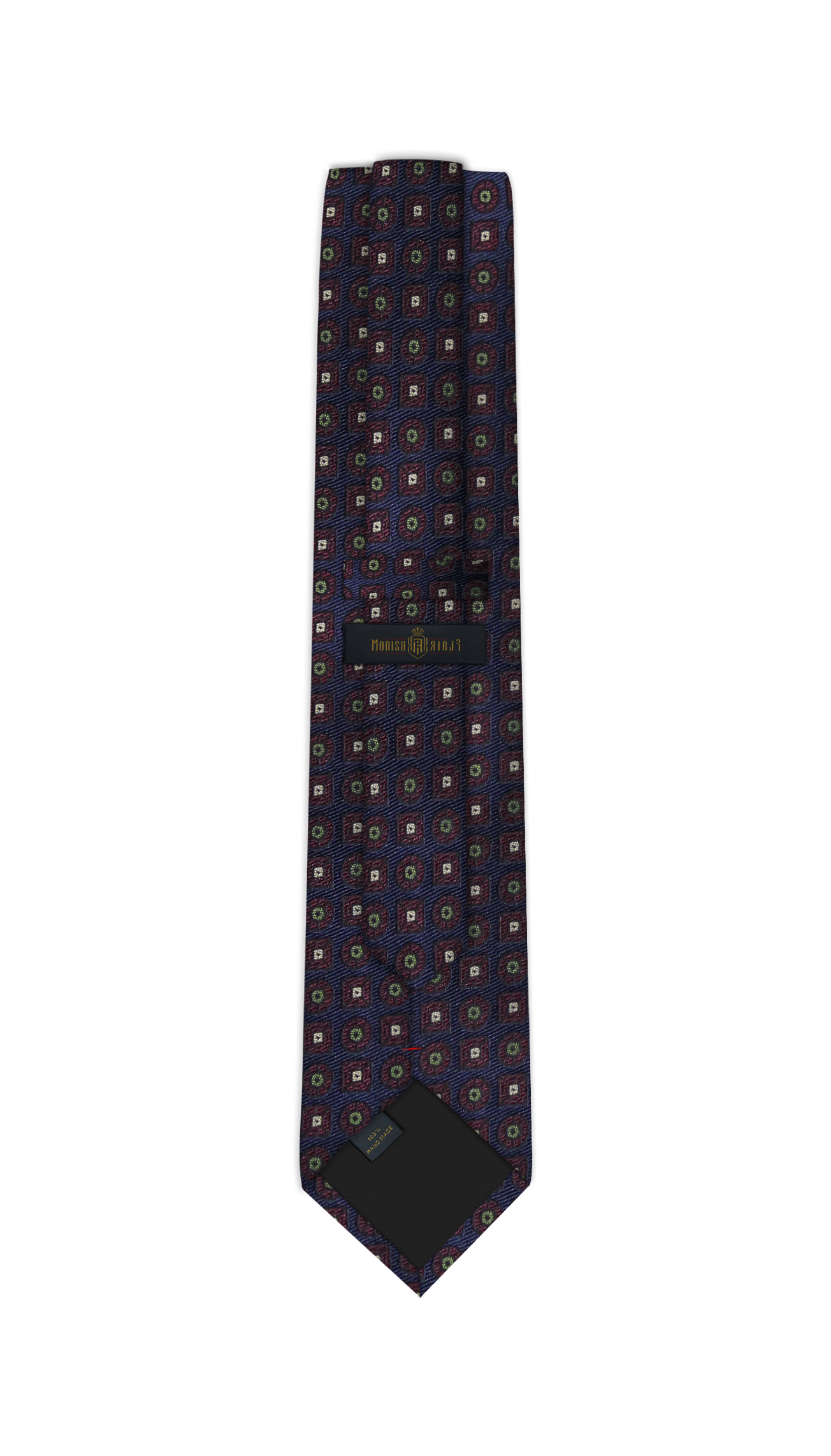 Luxury Navy Blue/Red Jacquard Tie